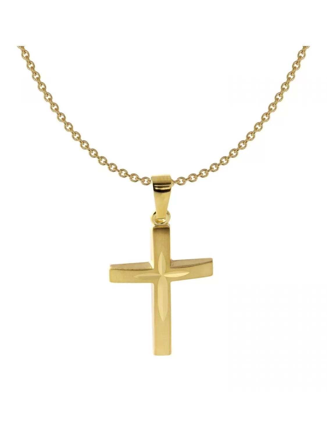 Acalee Damen-Kette Mit Kreuz-Anhanger 333 / 8K Gold | Damenschmuck