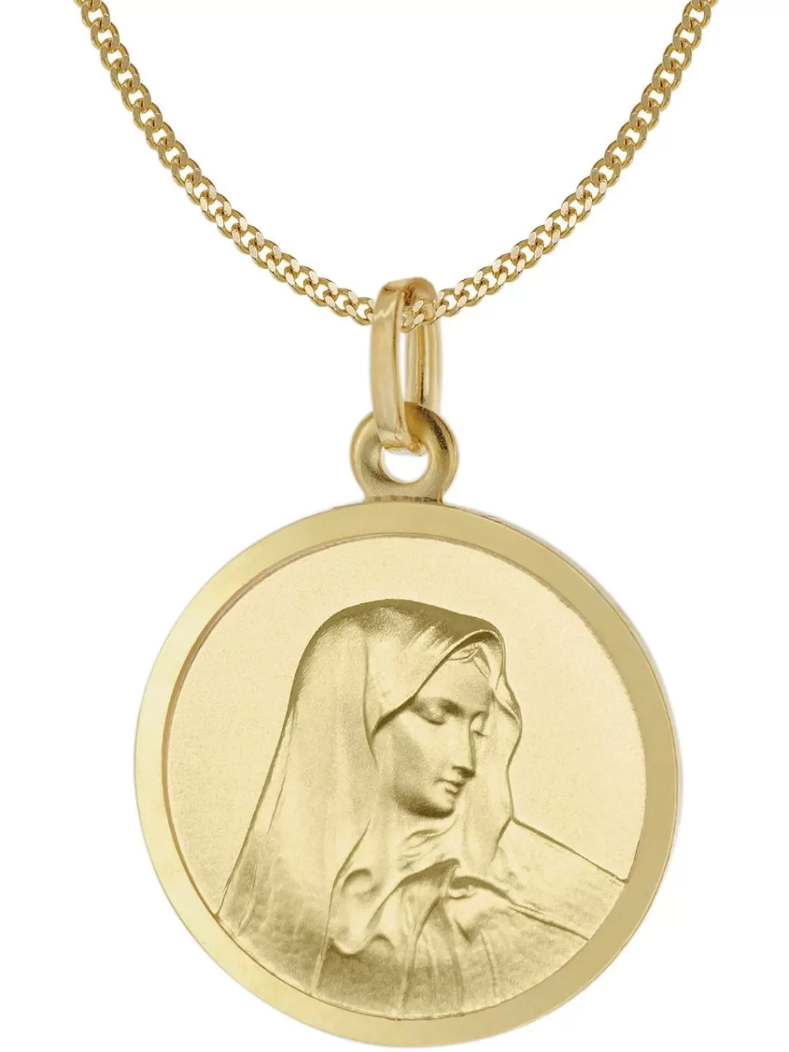Acalee Halskette Mit Madonna Anhanger Gold 333 Maria Dolorosa O 18 Mm | Herrenschmuck