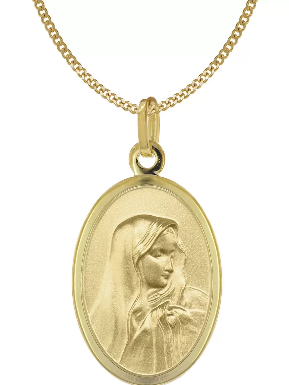 Acalee Halskette Mit Madonna-Anhanger Gold 333/8K Maria Dolorosa | Herrenschmuck