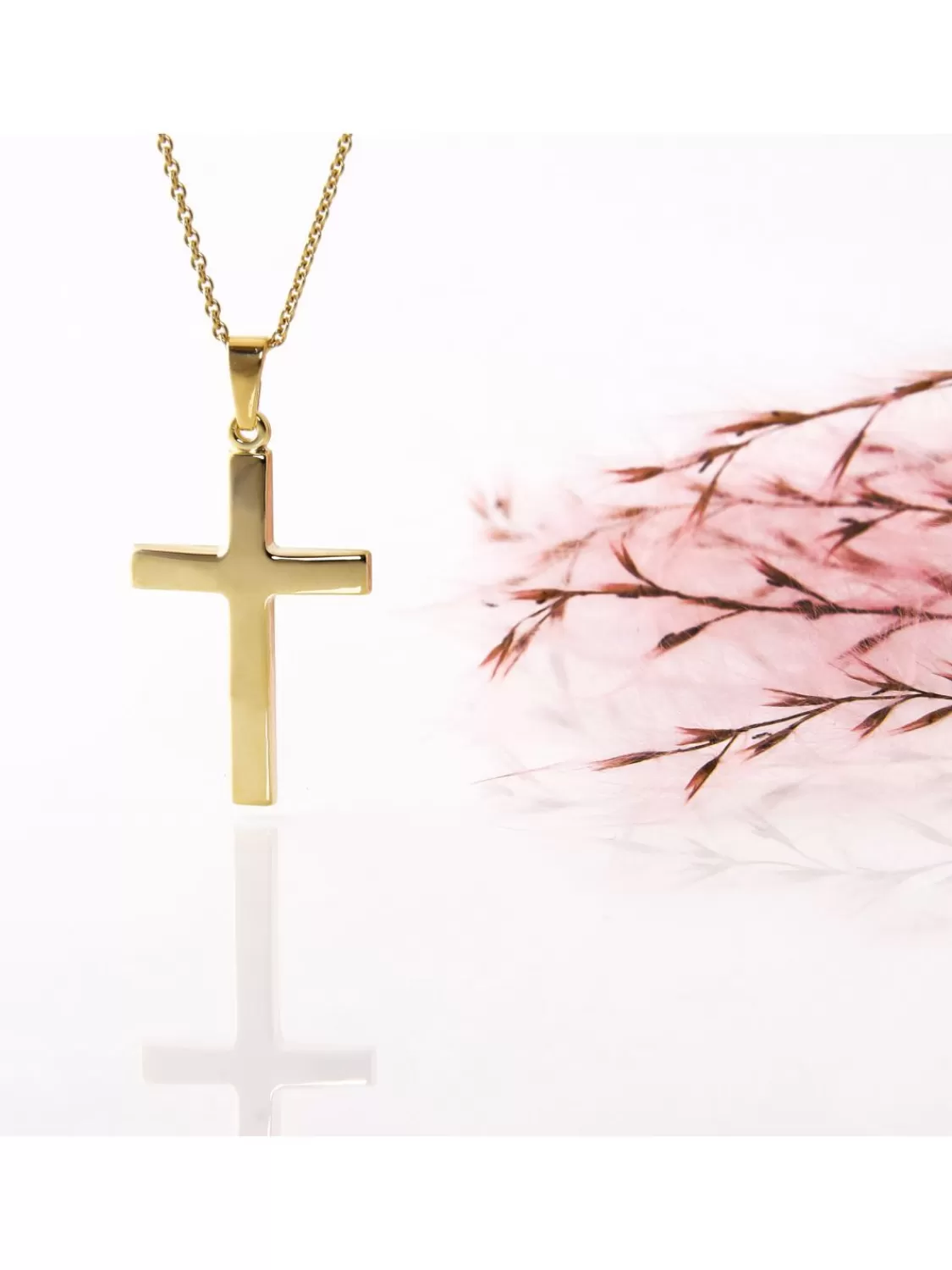Acalee Kette Mit Kreuz-Anhanger Fur Manner Gold 333 / 8 Karat | Herrenschmuck