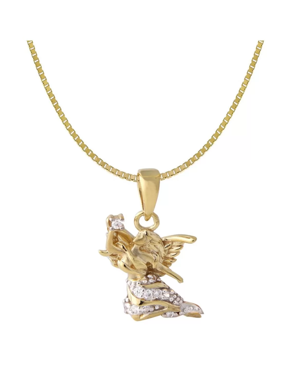 Acalee Kinder Goldkette Mit Engel Gold 333 / 8K Halskette | Kinderschmuck