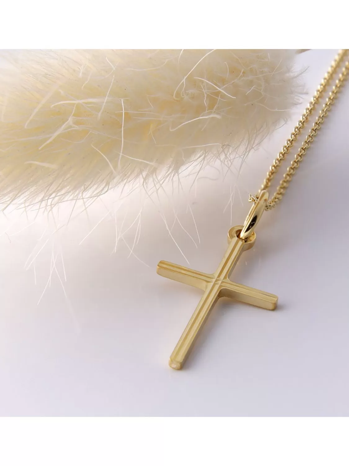 Acalee Kinder-Halskette Mit Kreuz-Anhanger 333 / 8K Gold | Kinderschmuck