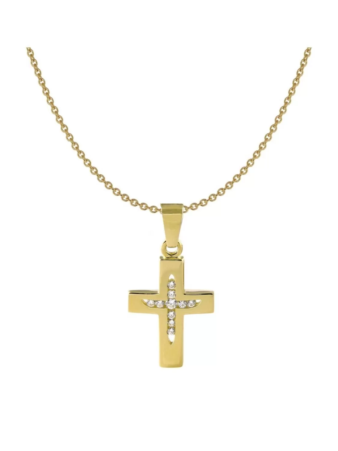 Acalee Madchen-Halskette Mit Kreuz Gold 333 / 8K Kinder-Schmuck | Kinderschmuck