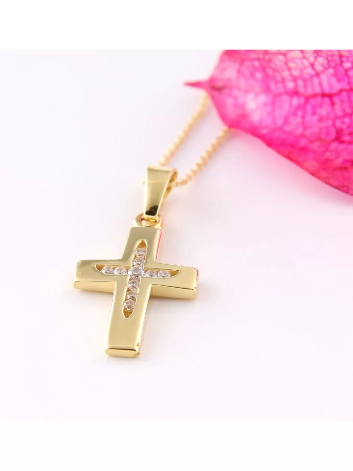 Acalee Madchen-Halskette Mit Kreuz Gold 333 / 8K Kinder-Schmuck | Kinderschmuck