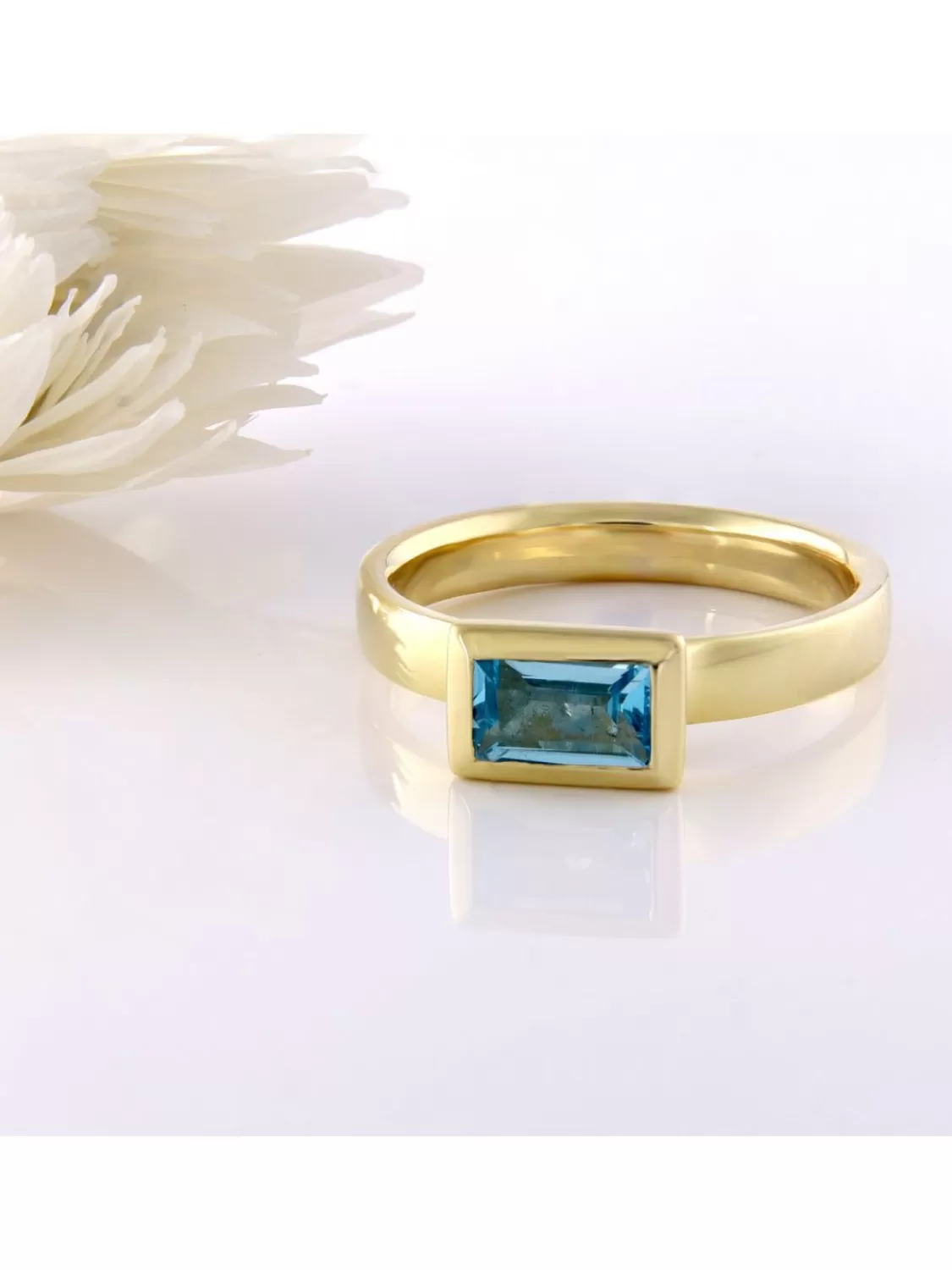 Acalee Topas Ring Gold 333 / 8K Topas Swiss Blau | Damenschmuck