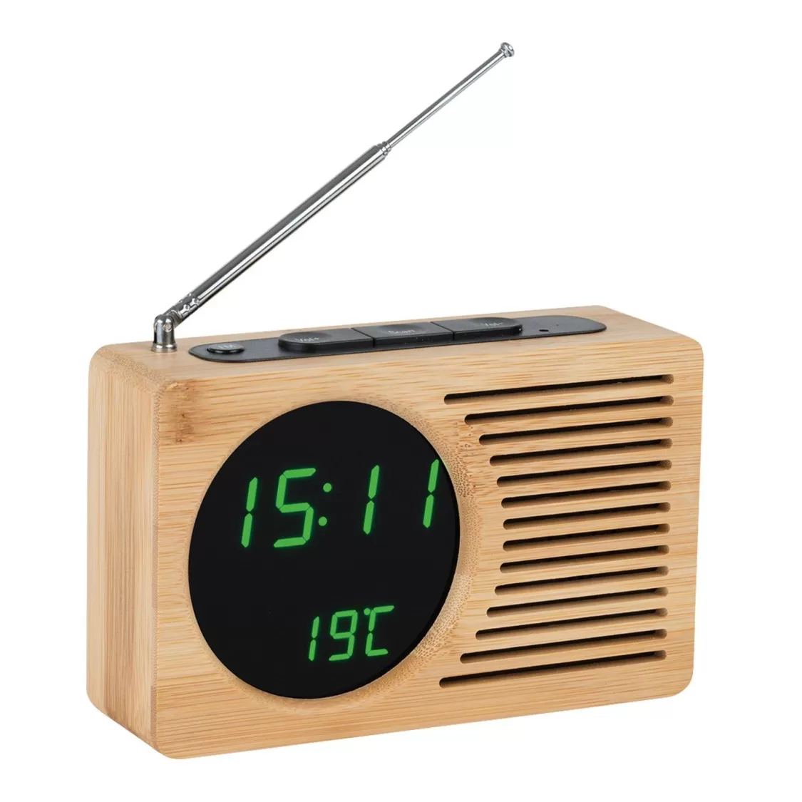 Atlanta Radio-Wecker Mit Thermometer / Hygrometer Holzgehause | Wecker