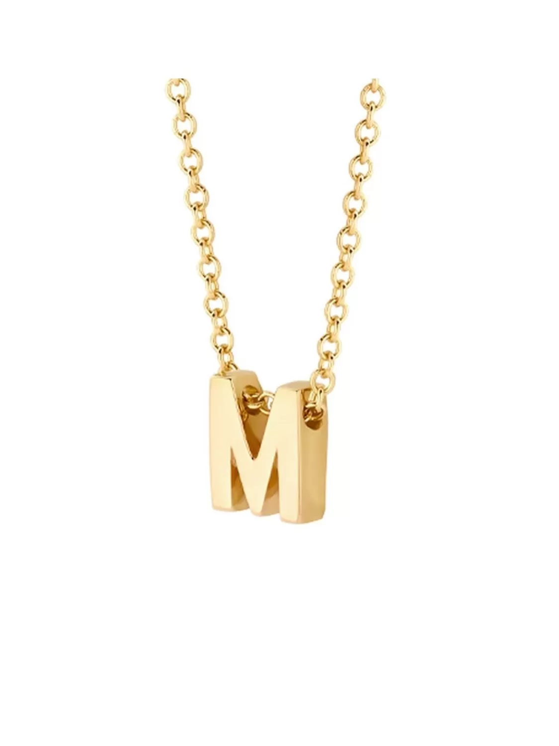 Blush Damen-Kette 585 Gold Mit Anhanger Buchstabe M | Damenschmuck