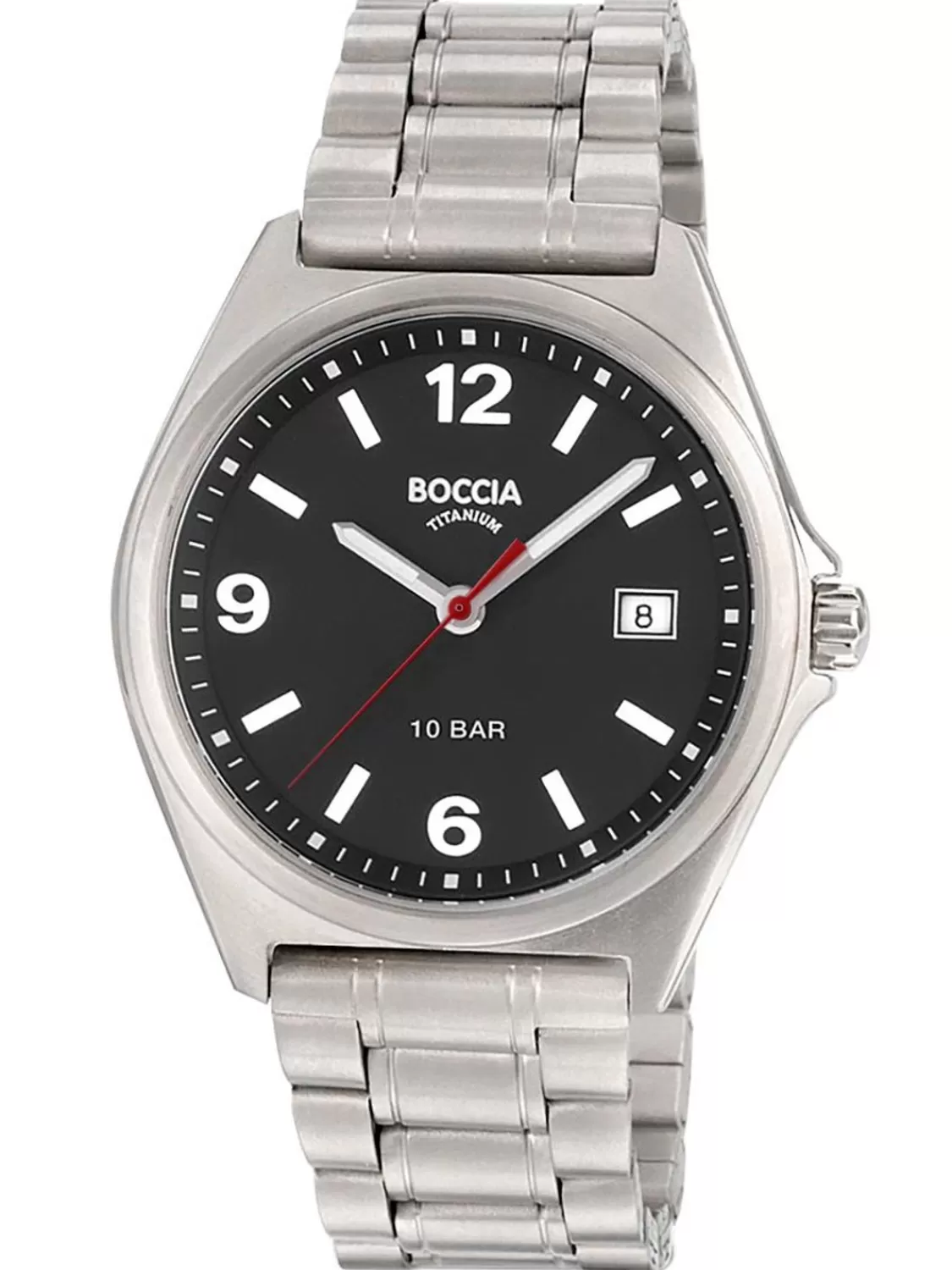 Boccia Herrenarmbanduhr Titan Schwarz 10 Bar | Herrenuhren