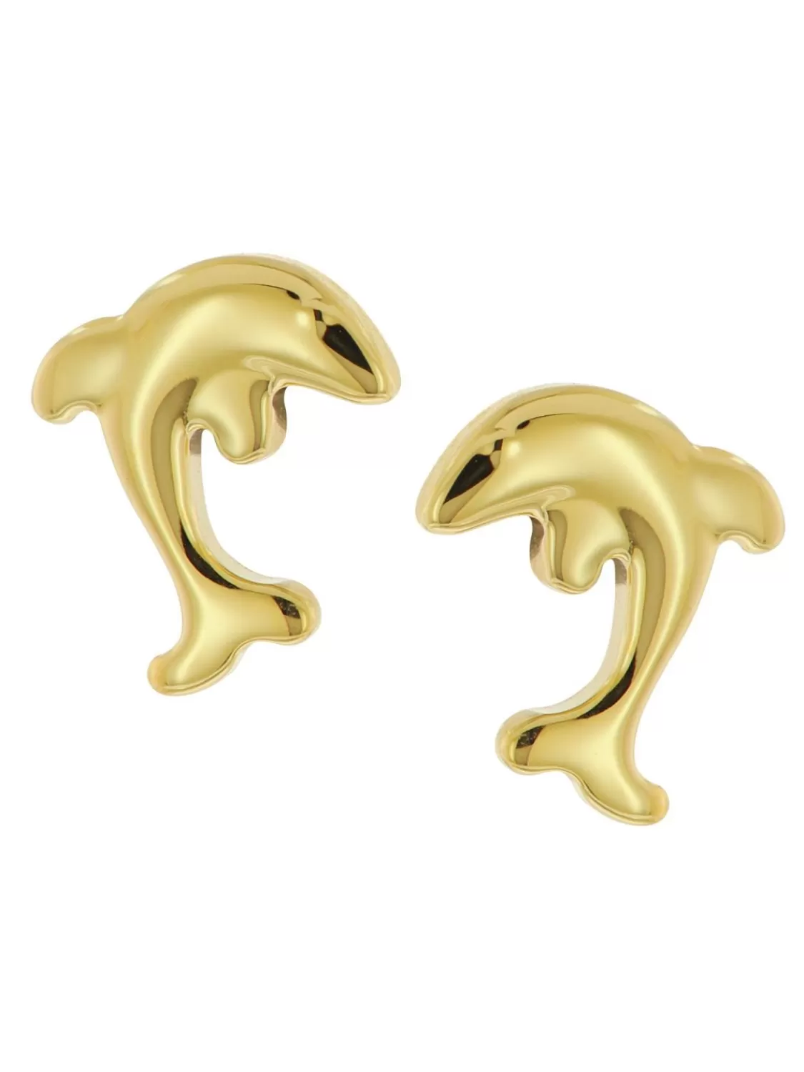 Boccia Kinder-Ohrringe Titan Ohrstecker Delfin Goldfarben | Kinderschmuck