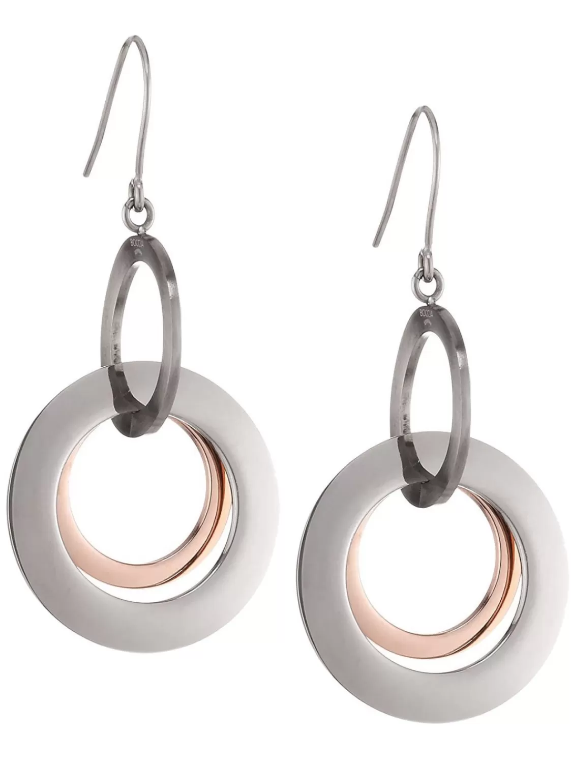 Boccia Titan Damen-Ohrringe Ohrhanger Bicolor Rosegold | Damenschmuck