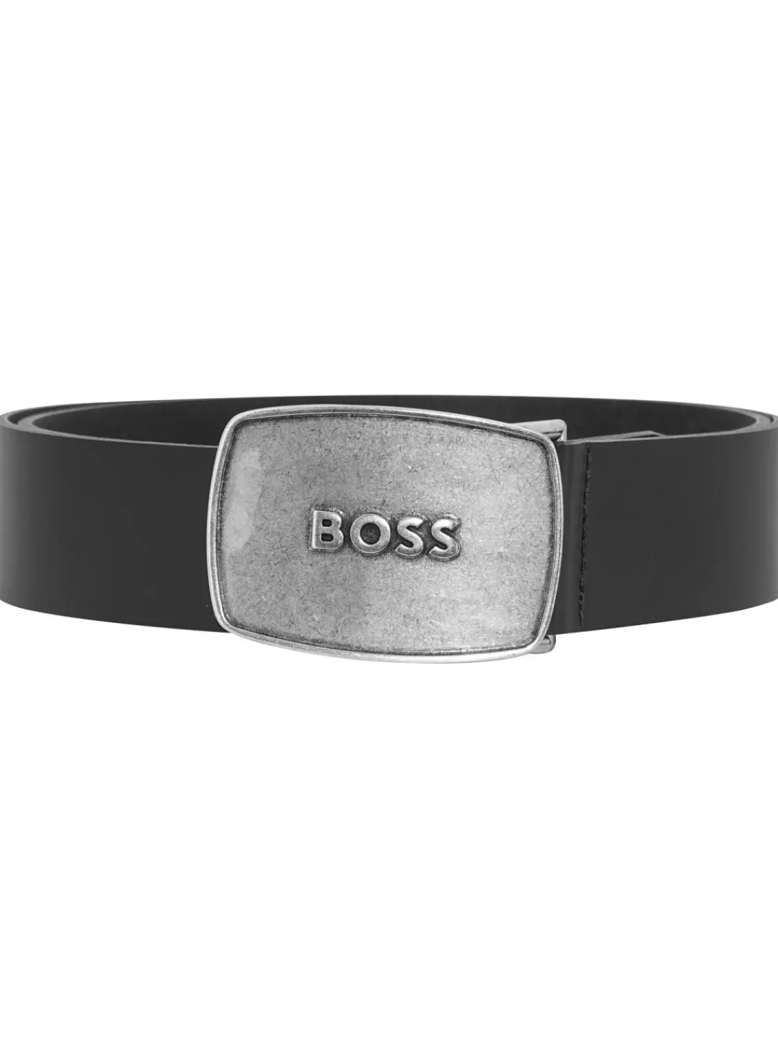 BOSS HerrenGürtel Leder Schwarz Icon-Ep | Gürtel