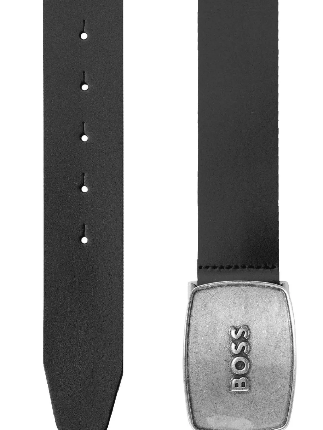 BOSS HerrenGürtel Leder Schwarz Icon-Ep | Gürtel