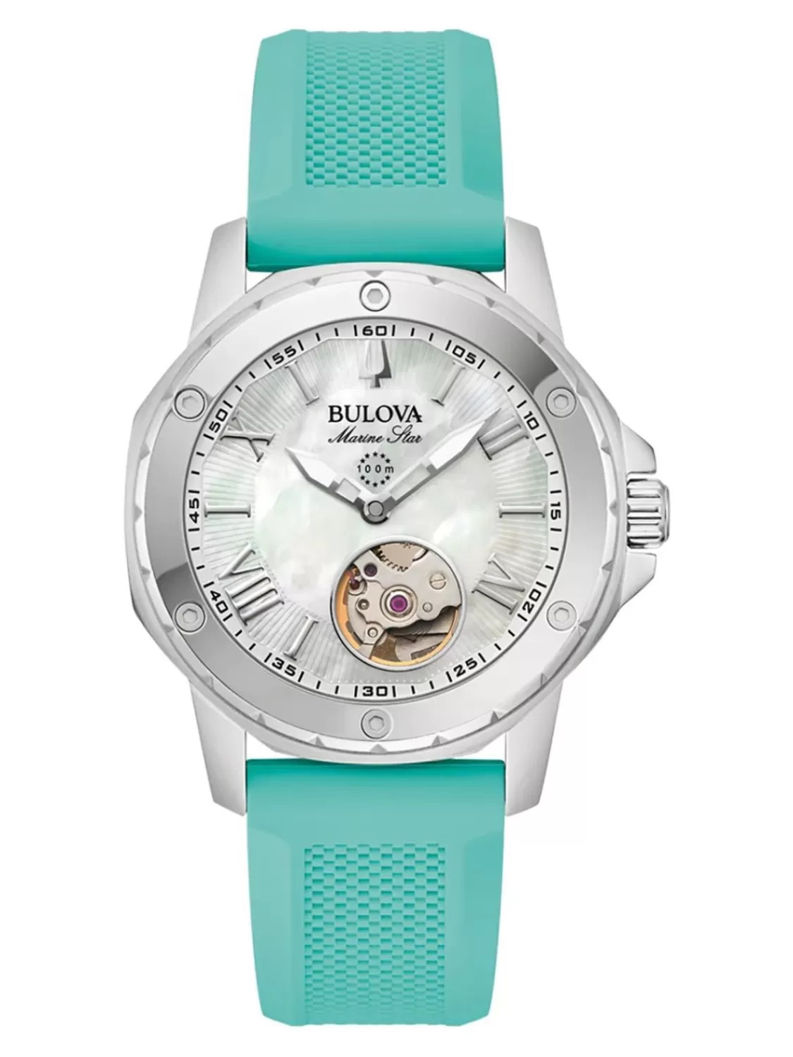 Bulova Damenuhr Automatik Marine Star Turkis | Damenuhren