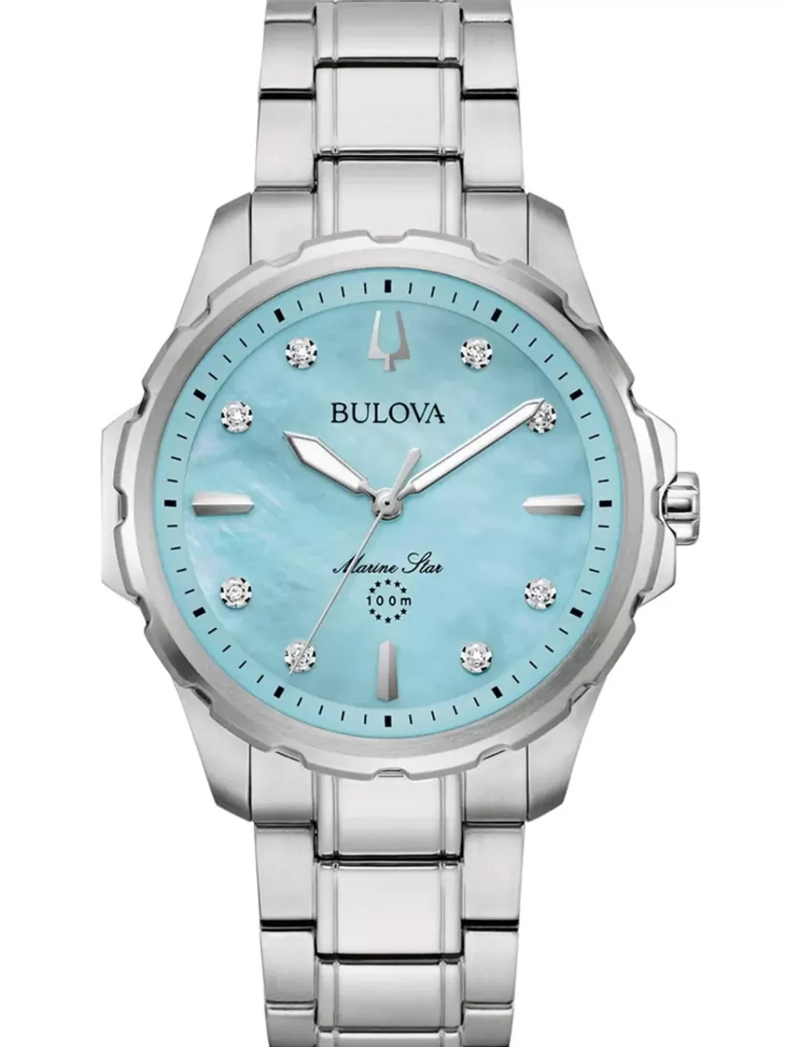 Bulova Damenuhr Quarz Marine Star Stahl/Turkis | Damenuhren