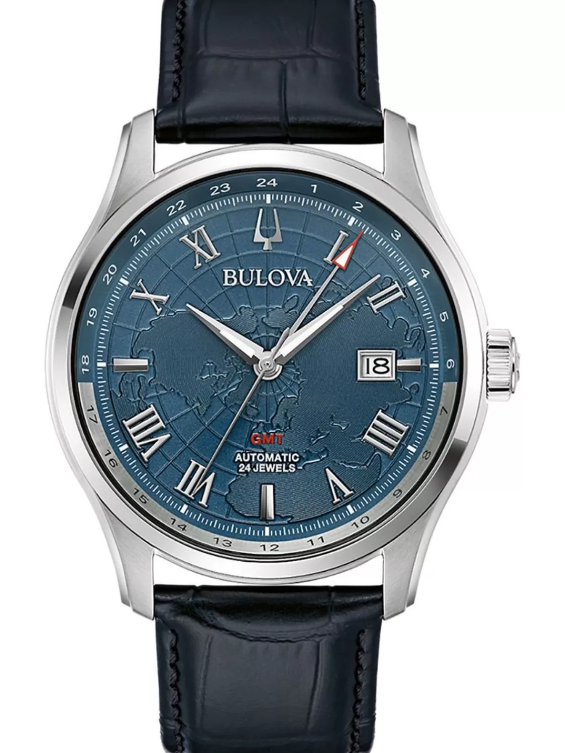 Bulova Herren-Automatikuhr Wilton Gmt Schwarz/Blau | Herrenuhren