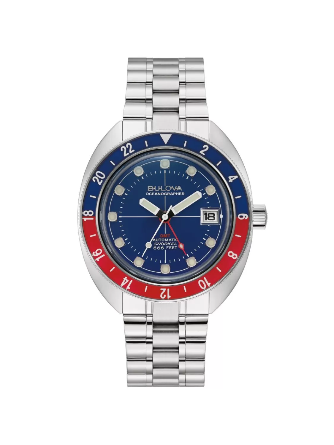 Bulova Herrenuhr Automatik Gmt Blau/Rot Oceanographer | Herrenuhren