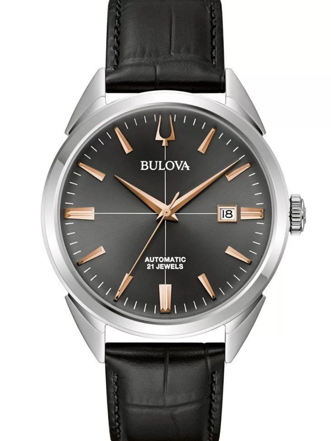 Bulova Herrenuhr Automatik Sutton Schwarz/Rosegoldfarben | Herrenuhren