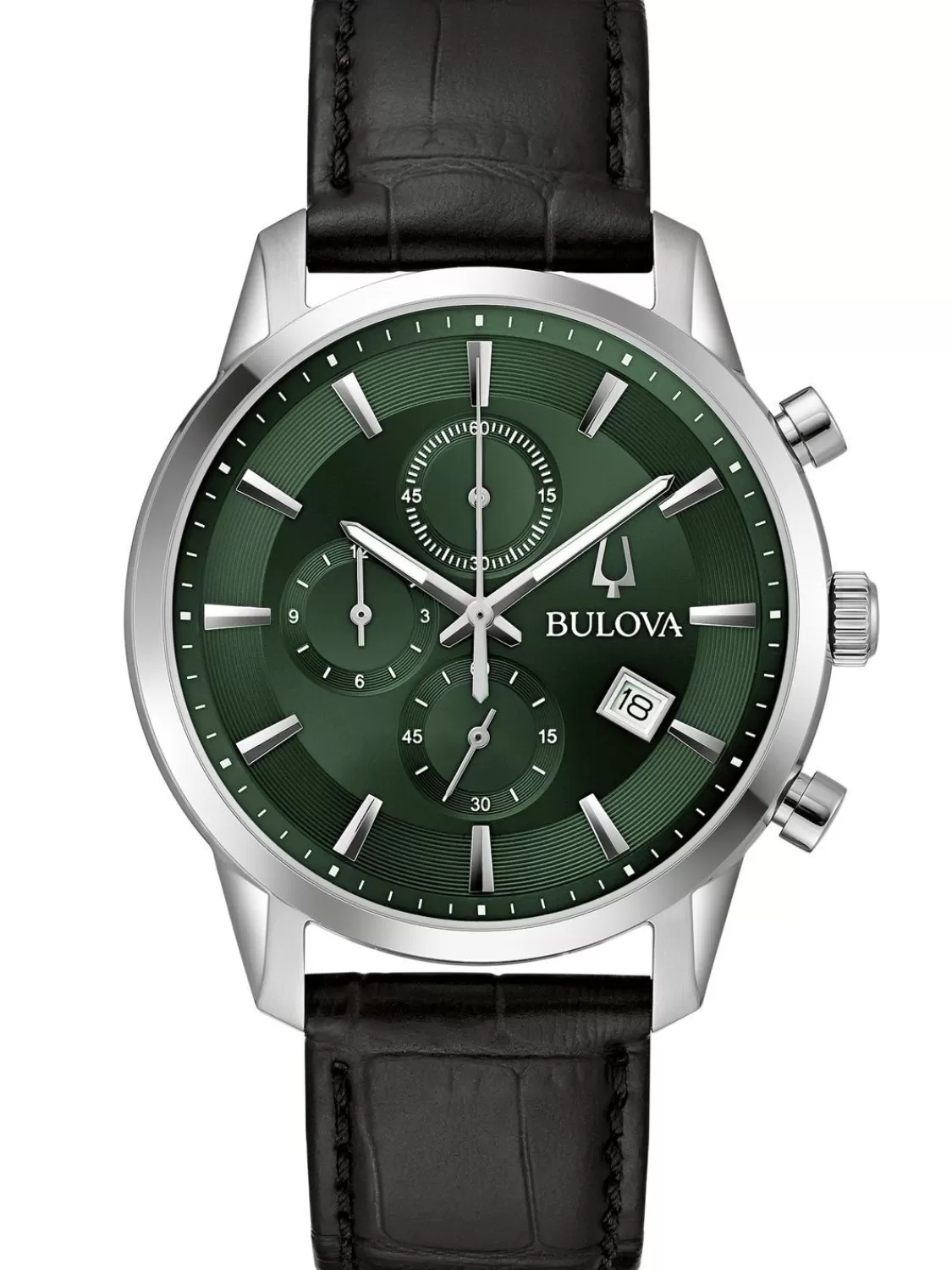 Bulova Herrenuhr Chronograph Sutton Schwarz/Grun | Herrenuhren