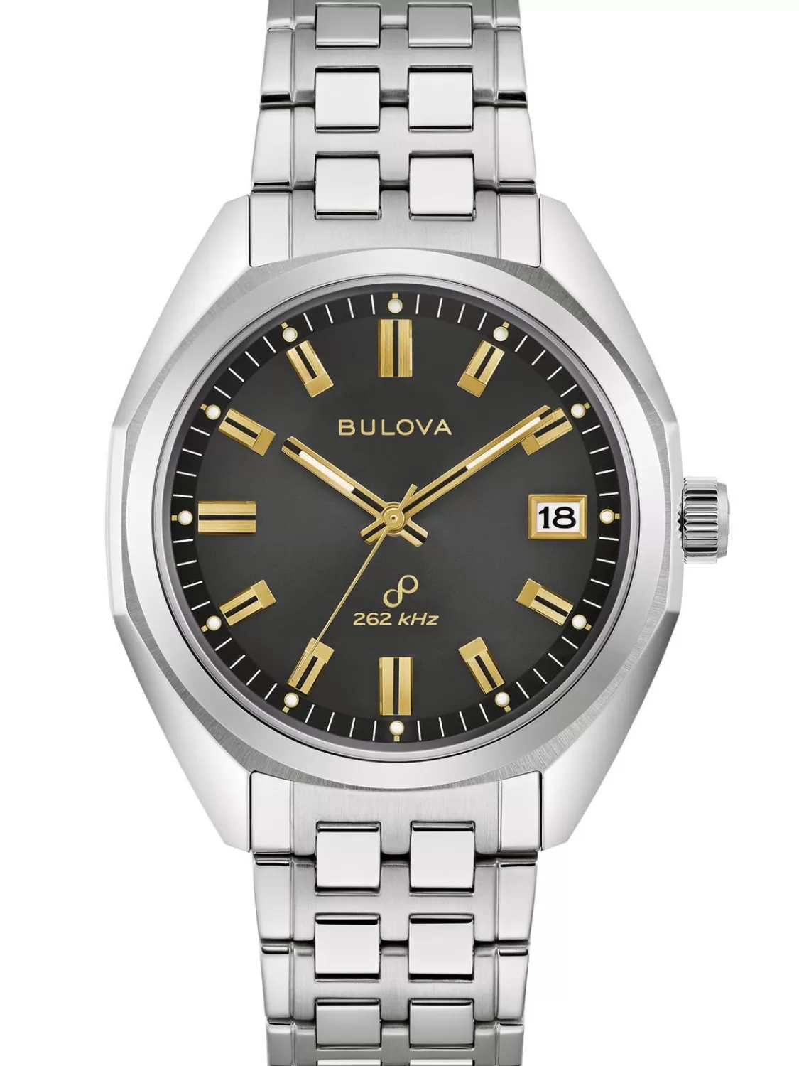 Bulova Herrenuhr Quarz Jet Star Stahl/Anthrazit | Herrenuhren