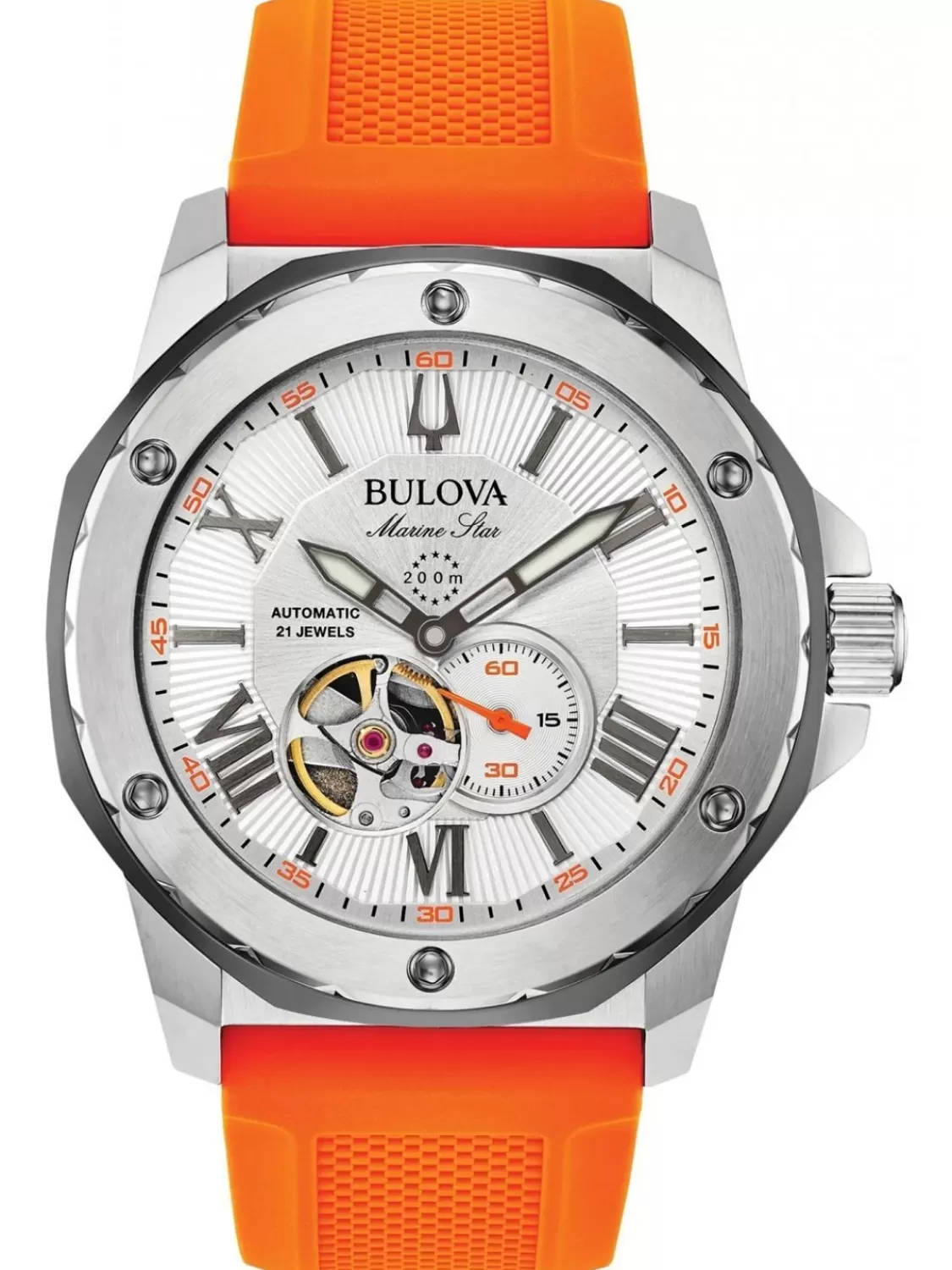 Bulova Taucheruhr Fur Herren A Automatik Orange/Silberfarben | Herrenuhren