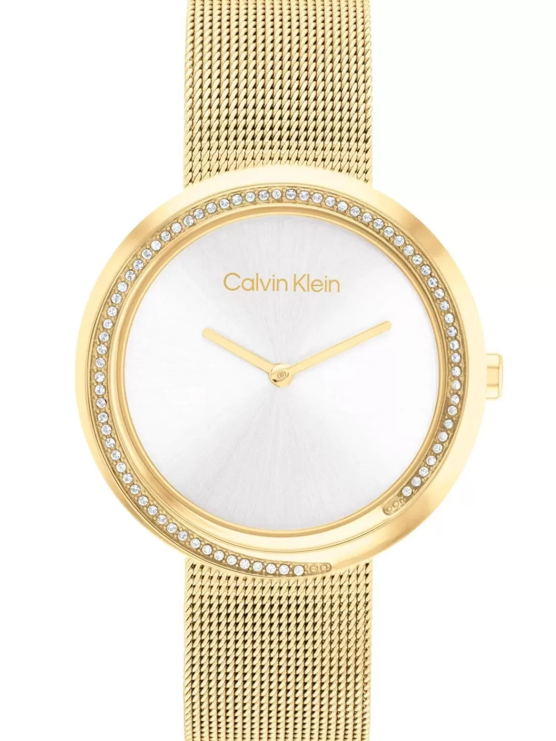 Calvin Klein Damenuhr Twisted Bezel Goldfarben | Damenuhren