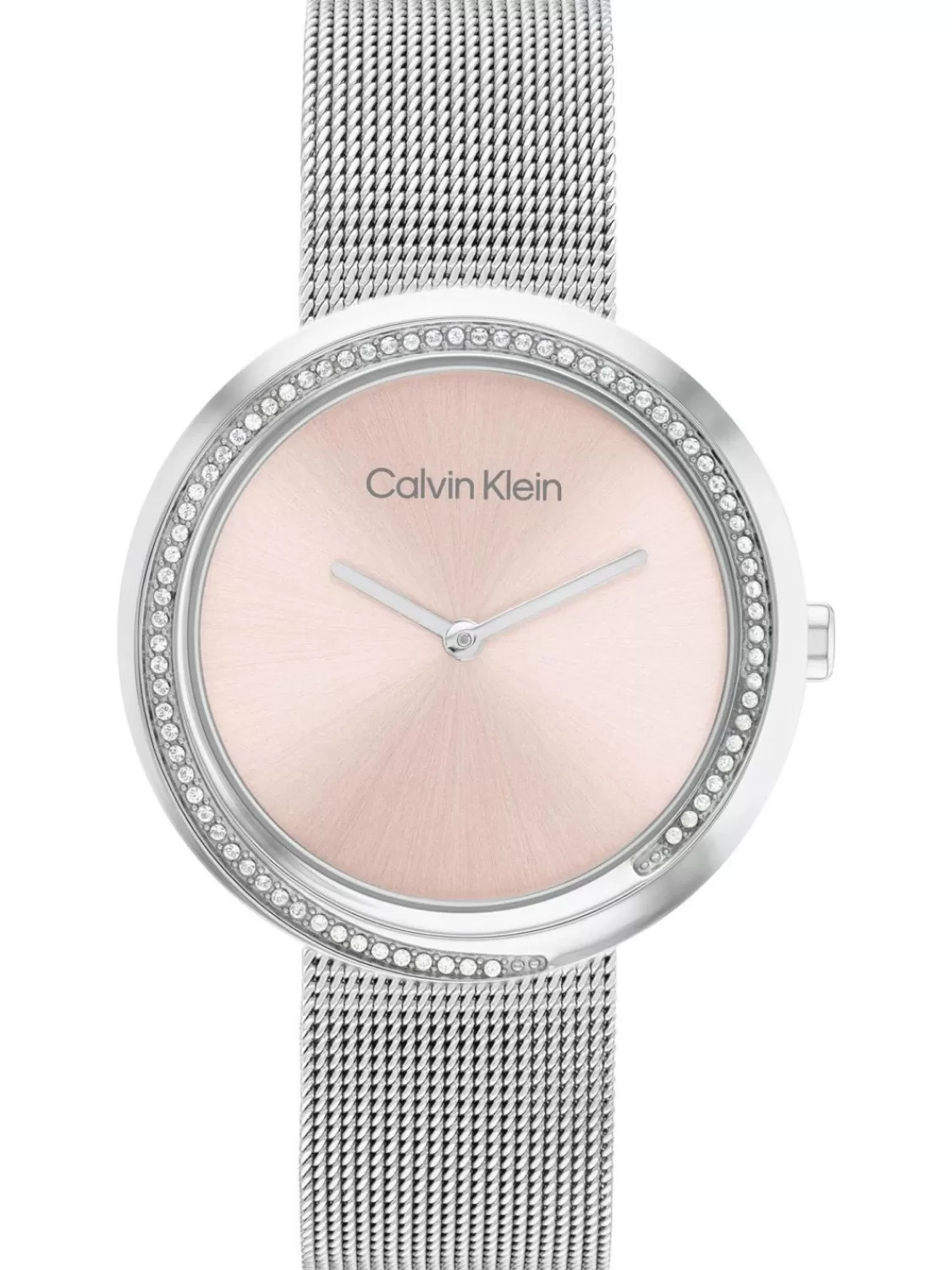 Calvin Klein Damenuhr Twisted Bezel Stahl/Rosafarben | Damenuhren