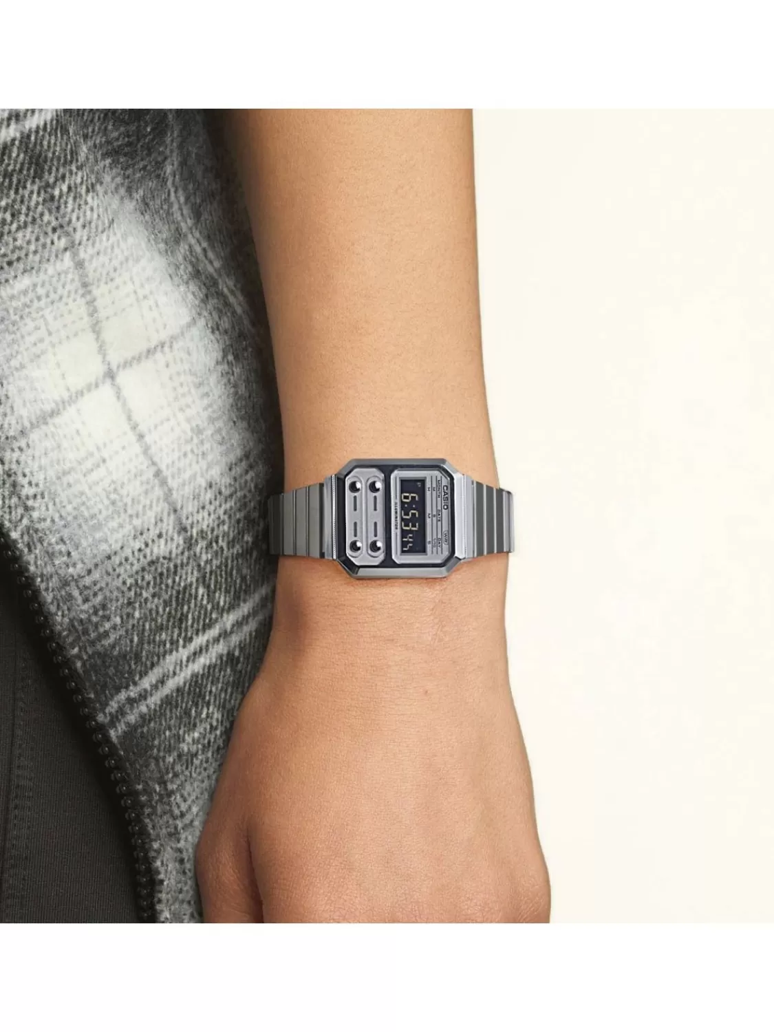 Casio A100We-7Bef Vintage Edgy Armbanduhr Silberfarben | Herrenuhren