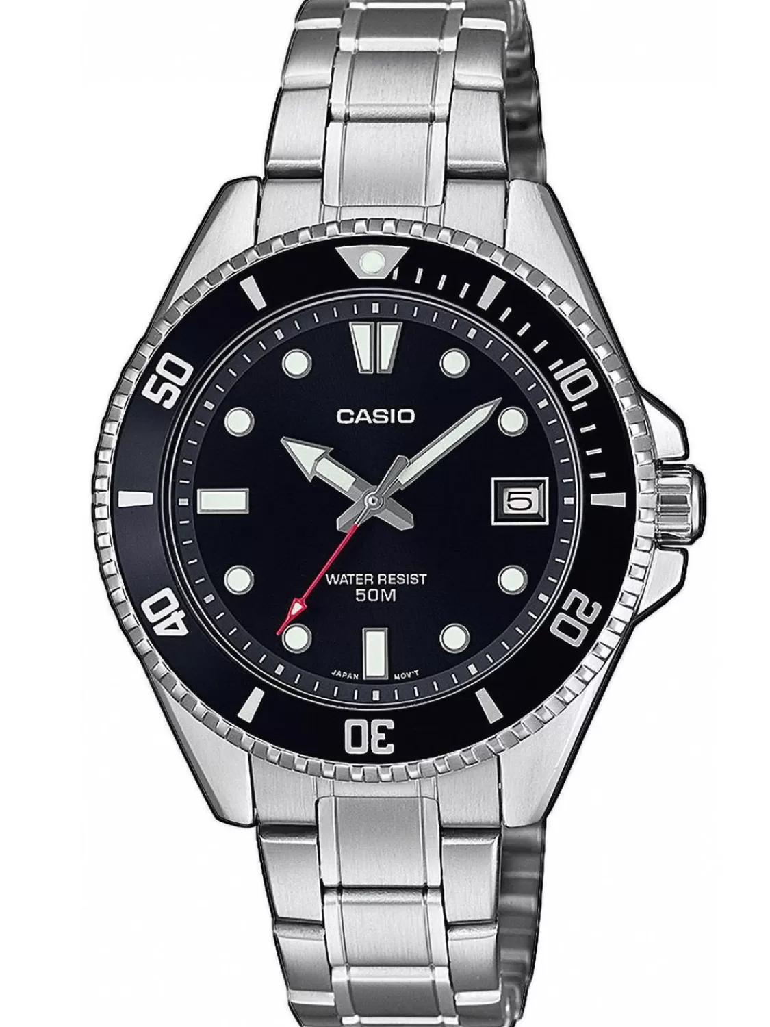 Casio Armbanduhr Quarz Stahl/Schwarz | Herrenuhren