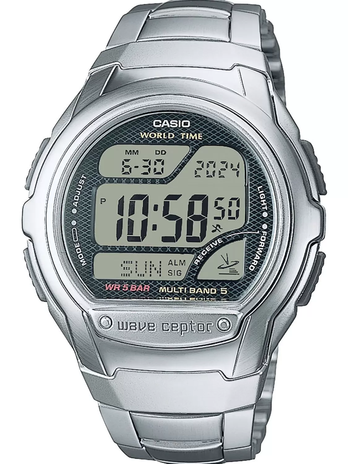 Casio Collection Digital Herren-Funkuhr Mit Stahlband | Herrenuhren