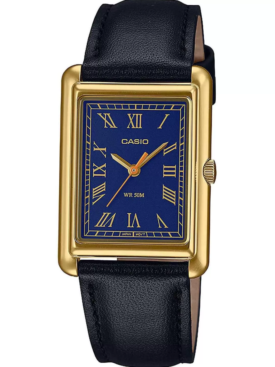 Casio Damenuhr Rechteckig Blau/Goldfarben | Damenuhren