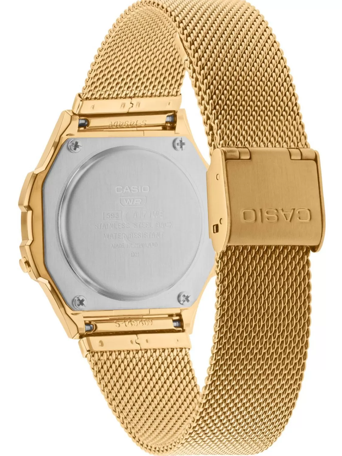 Casio Digitaluhr Vintage Goldfarben Mit Milanaiseband | Herrenuhren