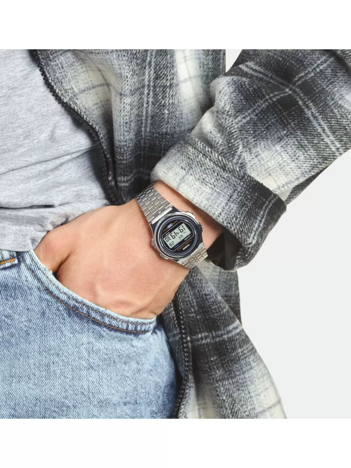 Casio Digitaluhr Vintage Silberfarben | Herrenuhren