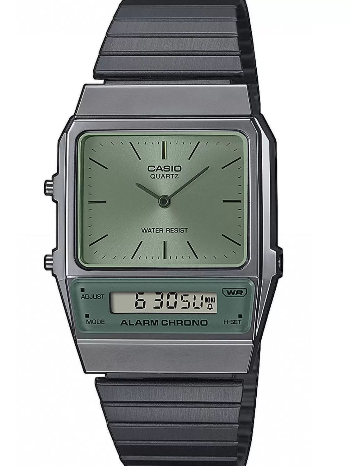 Casio Edgy Armbanduhr Anadigi Anthrazit/Grun | Herrenuhren