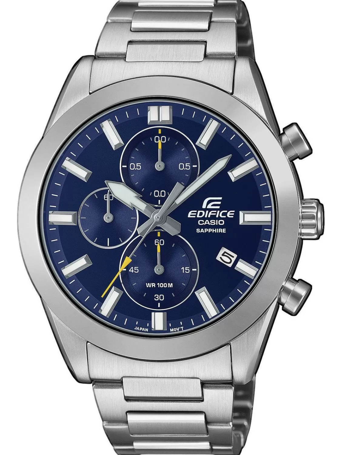 Casio Edifice Herren-Armbanduhr Chronograph Stahl/Blau | Herrenuhren