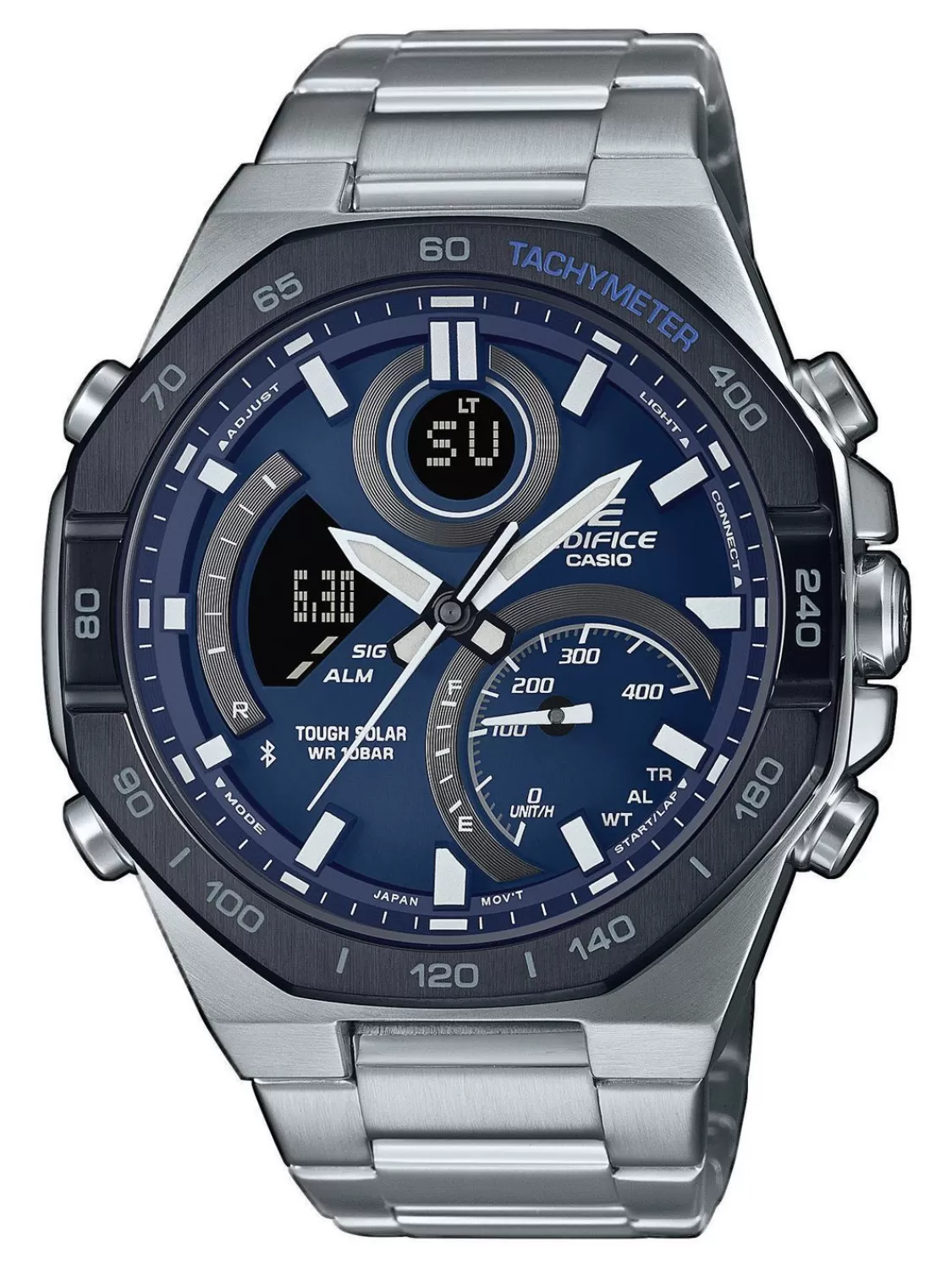 Casio Edifice Herrenuhr Solar Bluetooth Stahl/Blau | Herrenuhren