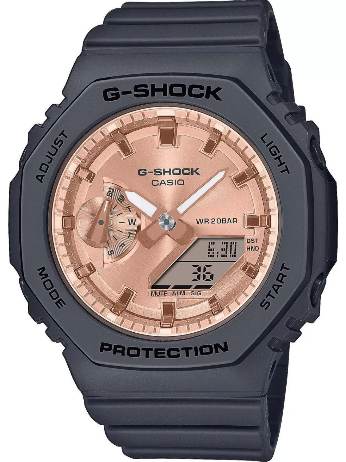 Casio G-Shock Classic Ana-Digi Armbanduhr Grau/Rosefarben | Damenuhren