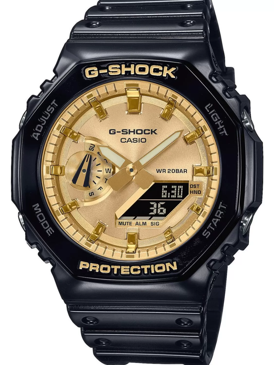 Casio G-Shock Classic Ana-Digi Armbanduhr Schwarz/Goldfarben | Herrenuhren