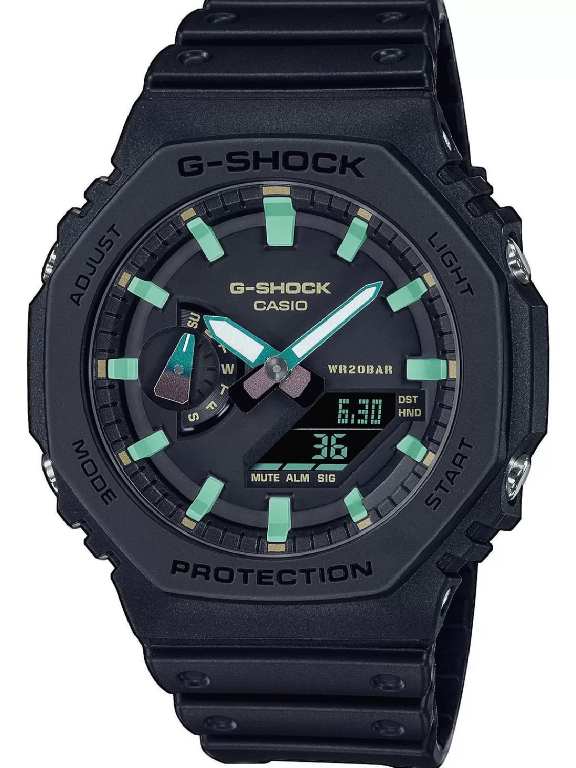 Casio G-Shock Classic Anadigi Herrenuhr Schwarz/Hellblau | Herrenuhren