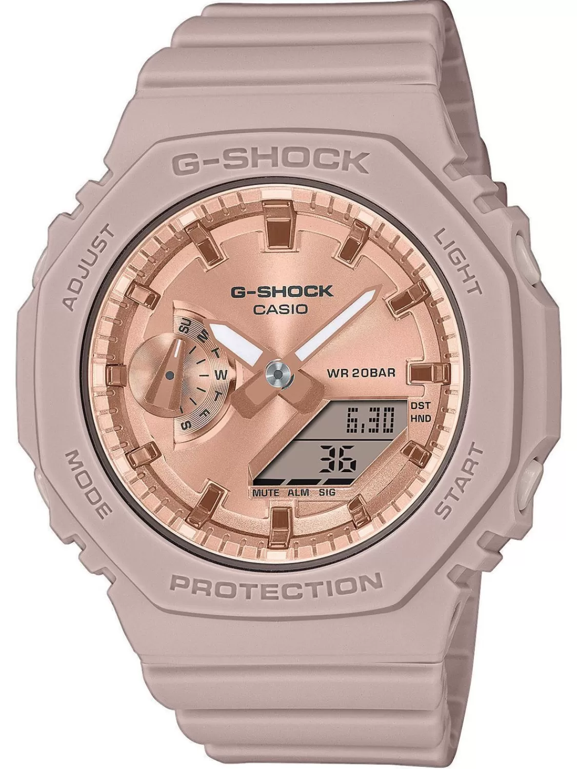 Casio G-Shock Classic Ana-Digi Uhr Sand/Rosefarben | Damenuhren