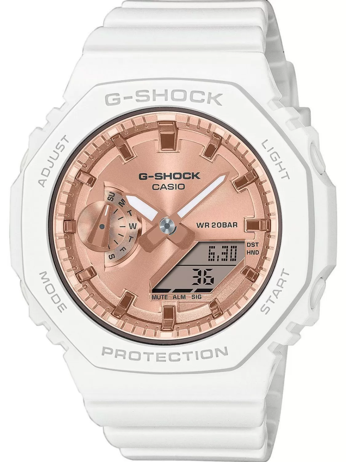 Casio G-Shock Classic Ana-Digi Uhr Weis/Rosefarben | Damenuhren