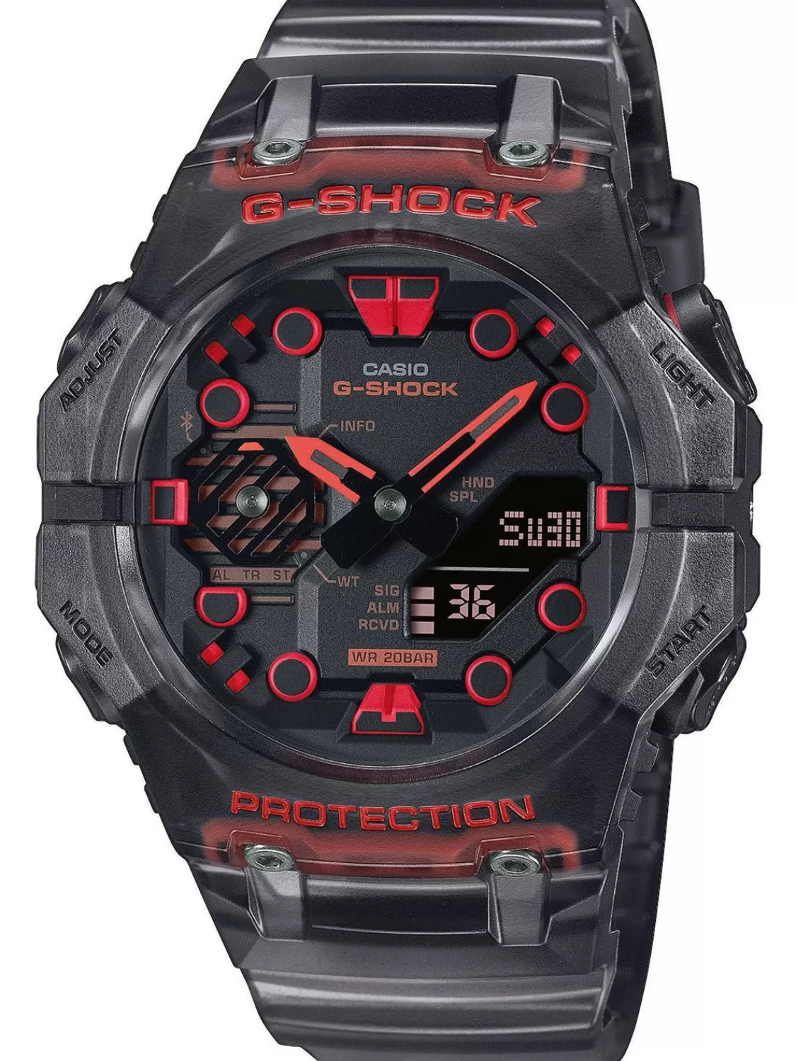 Casio G-Shock Classic Bluetooth Herrenuhr Schwarz/Rot | Herrenuhren