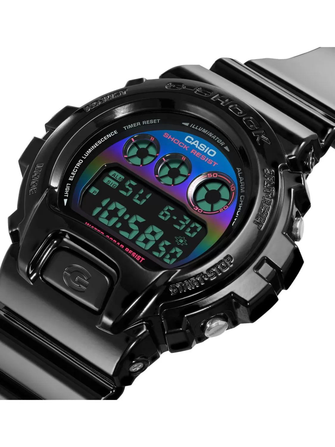 Casio G-Shock Digital Herrenuhr Schwarz/Regenbogen | Herrenuhren