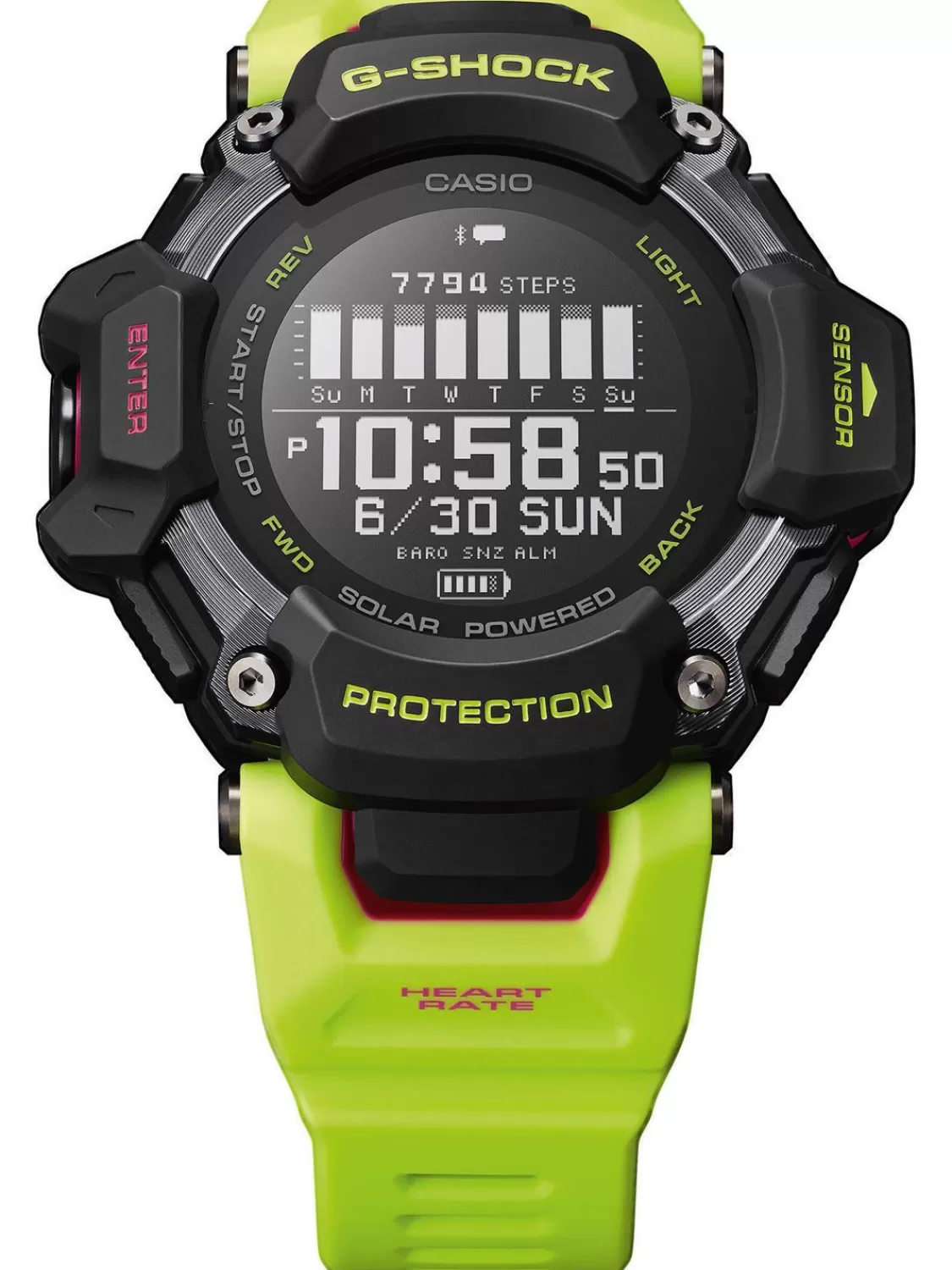 Casio G-Shock G-Squad Digitaluhr Bluetooth Gelb/Schwarz | Herrenuhren