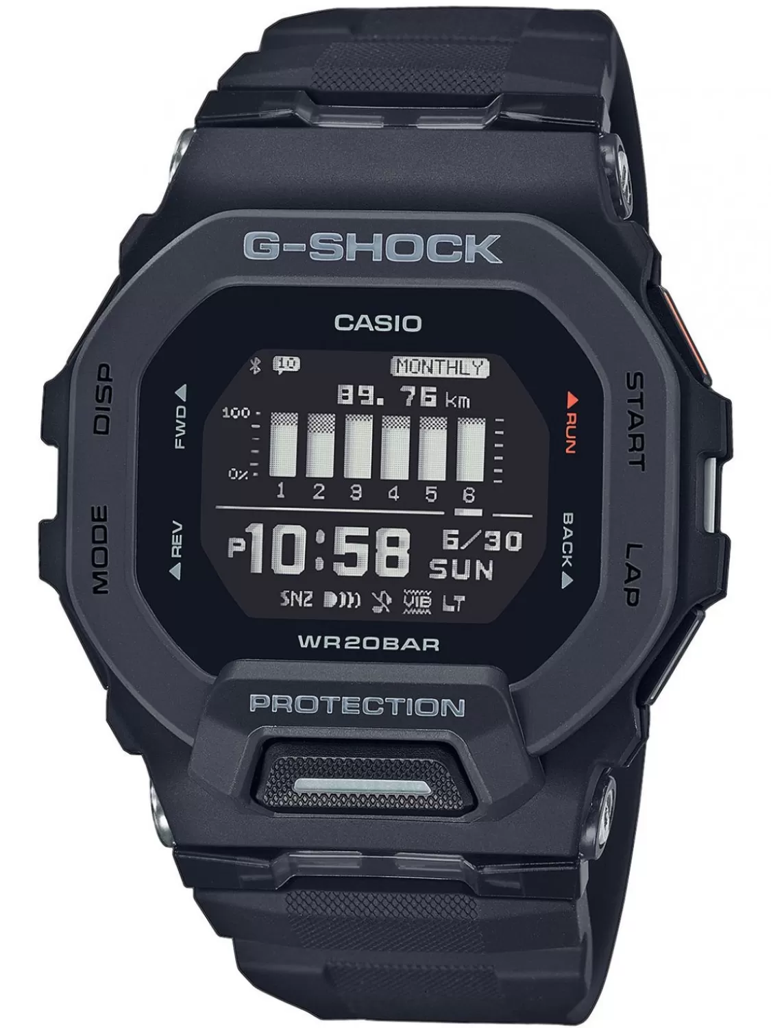 Casio G-Shock G-Squad Digitaluhr Bluetooth Schwarz | Herrenuhren