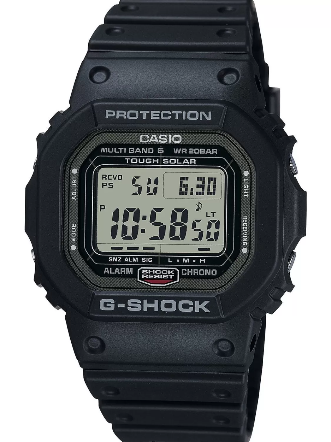 Casio G-Shock The Origin Digital Funk-Solar-Herrenuhr Schwarz | Herrenuhren