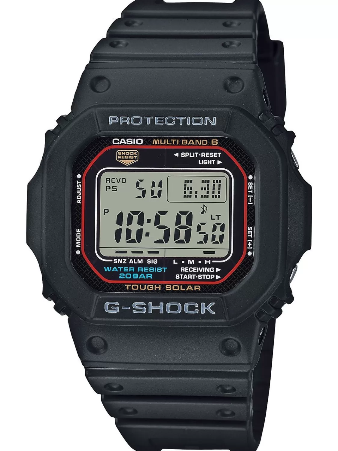 Casio G-Shock The Origin Digital Funk-Solar-Herrenuhr Schwarz | Herrenuhren