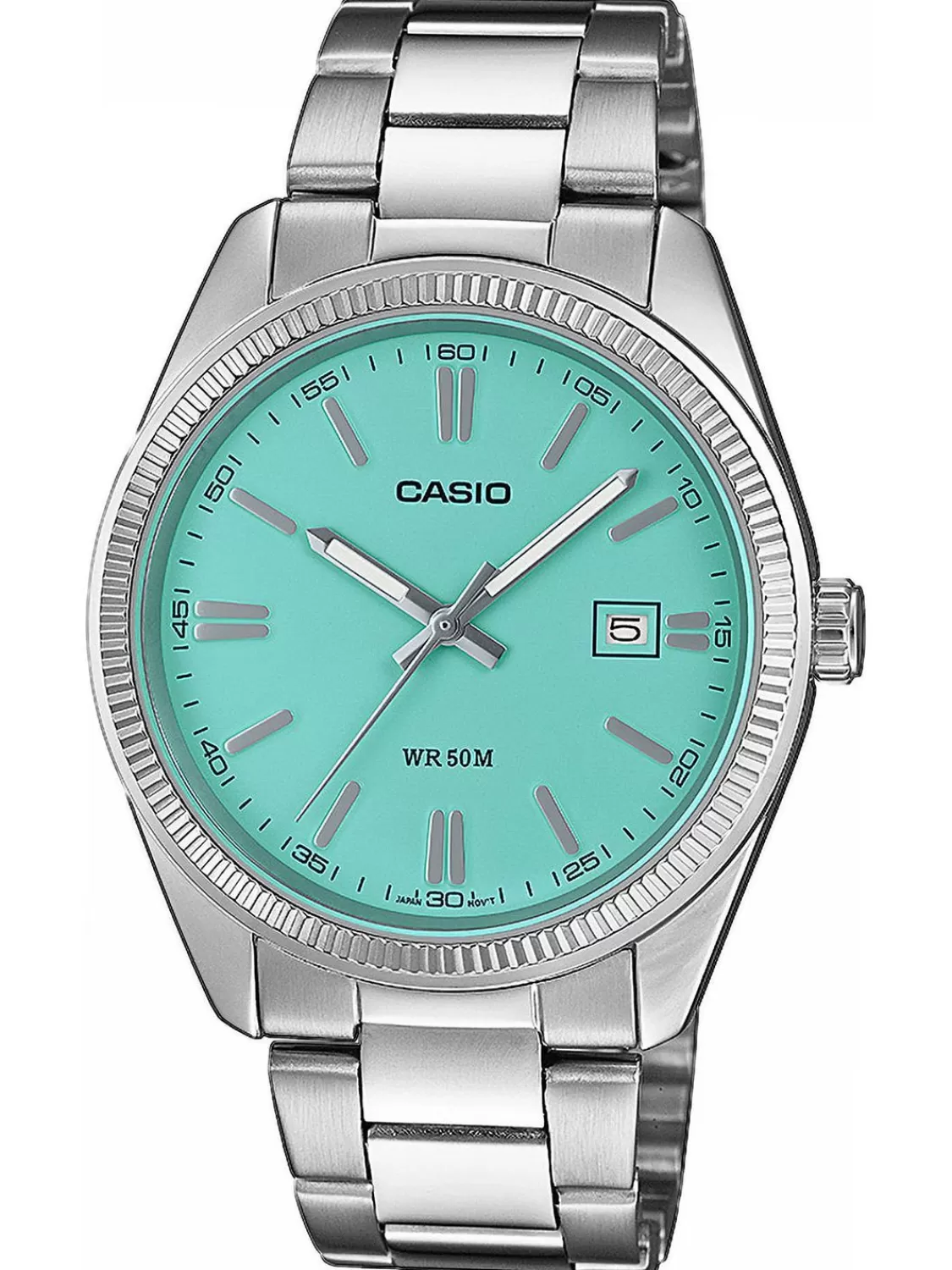 Casio Herrenuhr Quarz Stahl/Turkis | Herrenuhren