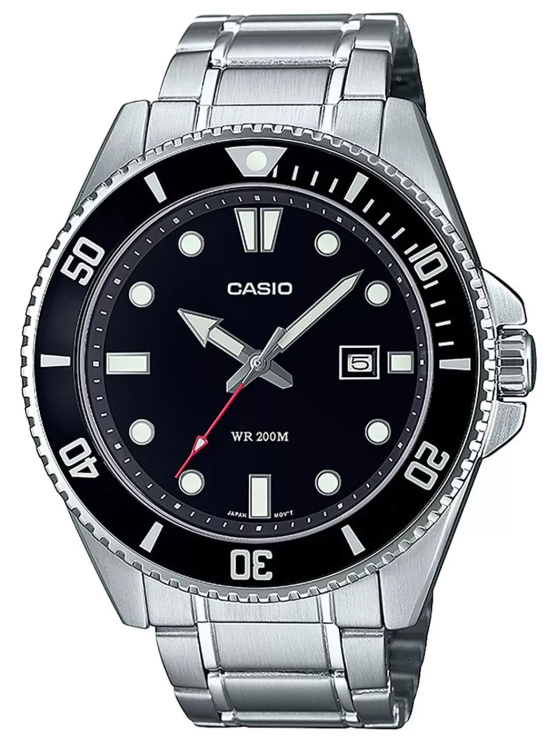 Casio Mdv-107D-1A1Vef Collection Herren-Taucheruhr Stahl/Schwarz | Herrenuhren