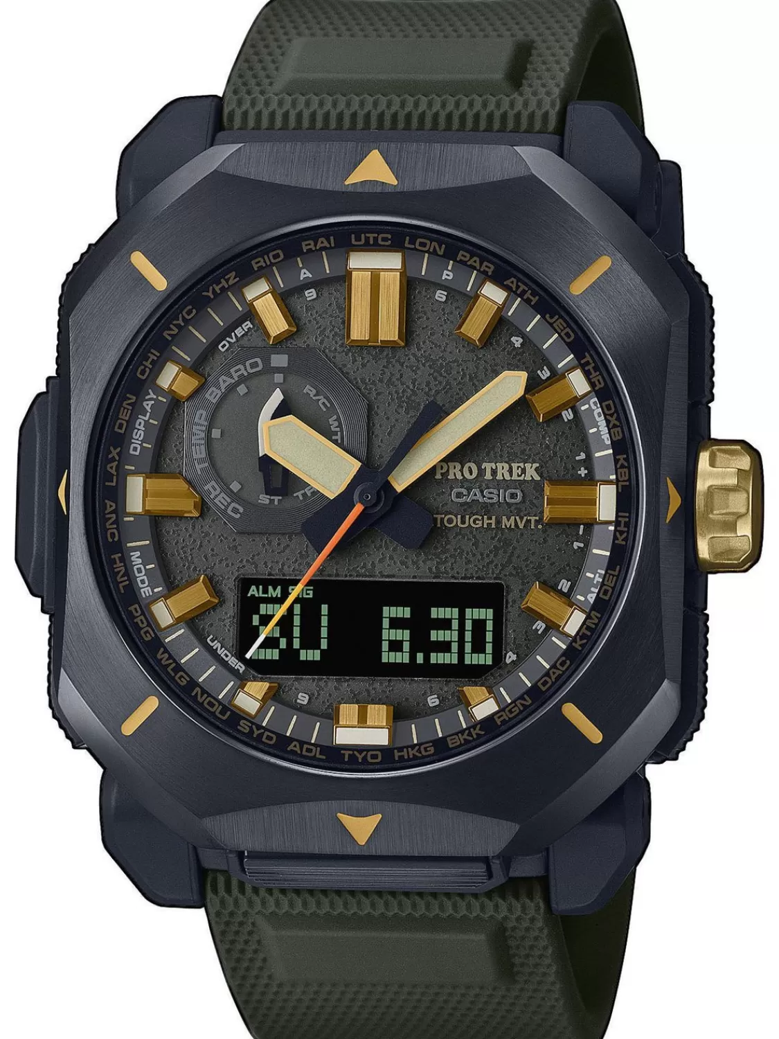 Casio Pro Trek Funk-Solar Herrenuhr Grun/Schwarz | Herrenuhren