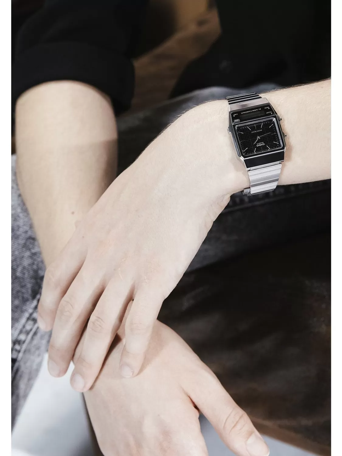 Casio Vintage Edgy Armbanduhr Schwarz | Herrenuhren